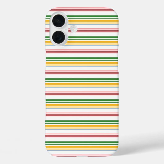 かわいい緑黄色のストライプ Case-Mate iPhoneケース (裏面)
