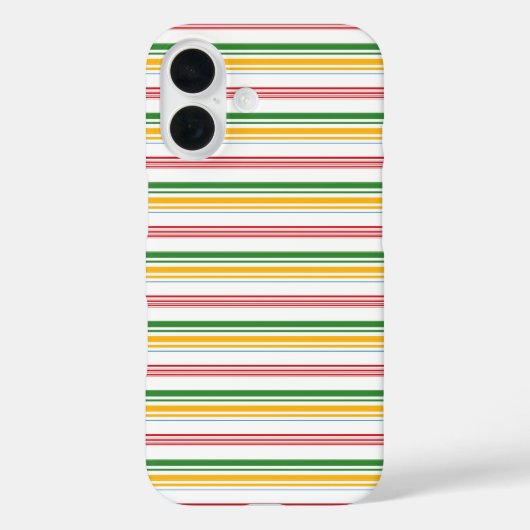 かわいい緑黄色のストライプ Case-Mate iPhoneケース (裏面)