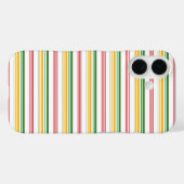 かわいい緑黄色のストライプ Case-Mate iPhoneケース (裏面 (横))