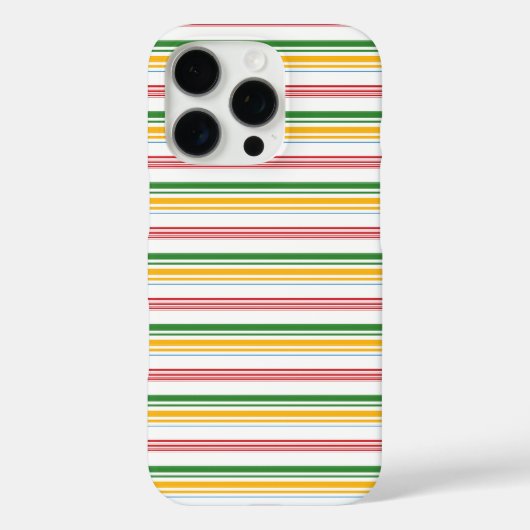 かわいい緑黄色のストライプ Case-Mate iPhoneケース (裏面)