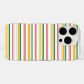 かわいい緑黄色のストライプ Case-Mate iPhoneケース (裏面 (横))