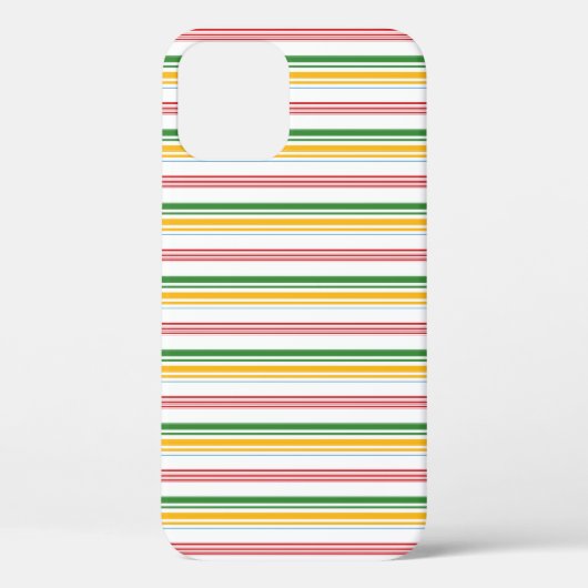 かわいい緑黄色のストライプ Case-Mate iPhoneケース (裏面)
