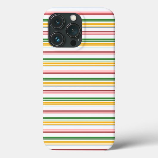 かわいい緑黄色のストライプ Case-Mate iPhoneケース (裏面)