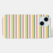 かわいい緑黄色のストライプ Case-Mate iPhoneケース (裏面 (横))