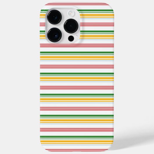 かわいい緑黄色のストライプ Case-Mate iPhoneケース (裏面)