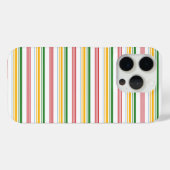 かわいい緑黄色のストライプ Case-Mate iPhoneケース (裏面 (横))