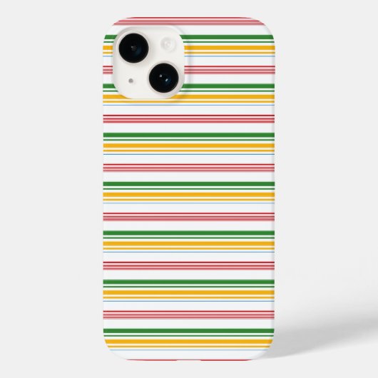 かわいい緑黄色のストライプ Case-Mate iPhoneケース (裏面)
