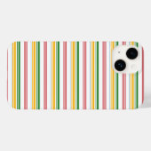 かわいい緑黄色のストライプ Case-Mate iPhoneケース (裏面 (横))