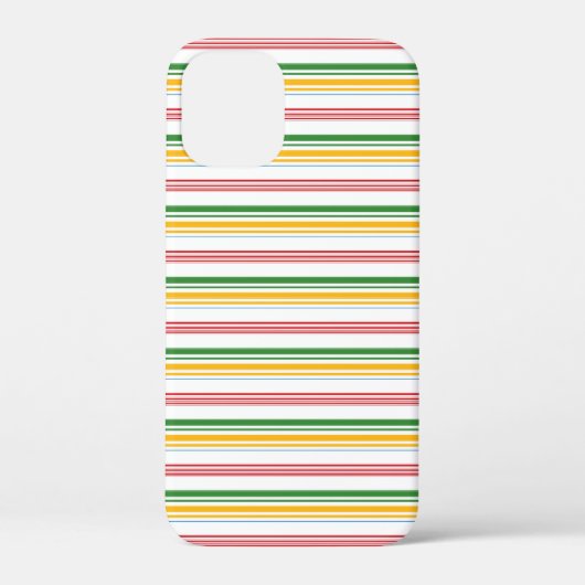 かわいい緑黄色のストライプ Case-Mate iPhoneケース (裏面)