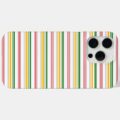 かわいい緑黄色のストライプ Case-Mate iPhoneケース (裏面 (横))