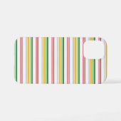 かわいい緑黄色のストライプ iPhoneケース (裏面横)