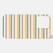 かわいい緑黄色のストライプ iPhoneケース (裏面横)