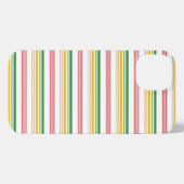 かわいい緑黄色のストライプ iPhoneケース (裏面横)