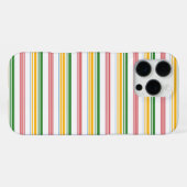 かわいい緑黄色のストライプ iPhoneケース (裏面横)