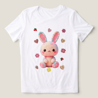 かわいい編みぐるみウサギ トライブレンドＴシャツ