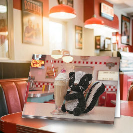 かわいい編みぐるみスカンク|会いたい友情 カード