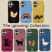 かわいい編みぐるみニワトリのイニシャルモノグラムカスタムデザイン  Case-Mate iPhoneケース