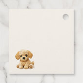 かわいい編みぐるみ子犬 フェイバータグ (裏面)