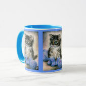 かわいい編み物の子ネコのマグ マグカップ (正面左)