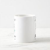 かわいい編み物の引用 毛糸愛好家デザイン コーヒーマグカップ (中央)