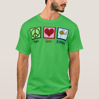 かわいい編み物ピンク Tシャツ