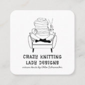 かわいい編み物レディカスタムーのニットグッズ スクエア名刺 (正面)