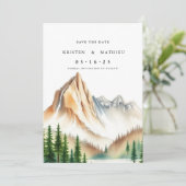 かわいい編集可能な山 セーブザデート (スタンド正面)