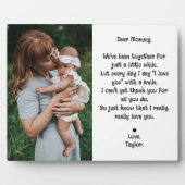 かわいい編集可能なDear Mommy詩と写真の卓上飾り フォトプラーク (正面)