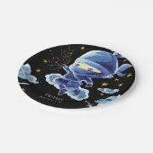 かわいい編集可能忍者誕生日 ペーパープレート (アングル)