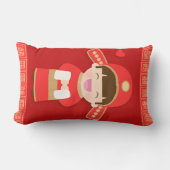 かわいい繁文の新郎の結婚式の装飾 ランバークッション (正面)