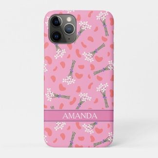 かわいい繊細なデイジーの小さな花束パターン iPhone 11 PROケース