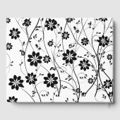 かわいい繊細な黒い花 ゲストブック (裏面)