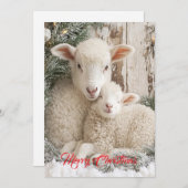 かわいい羊が2匹 シーズンカード (正面/裏面)