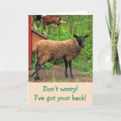 かわいい羊とヤギが元気になる カード (正面)