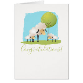 かわいい羊と子羊の新しい双子のベビー