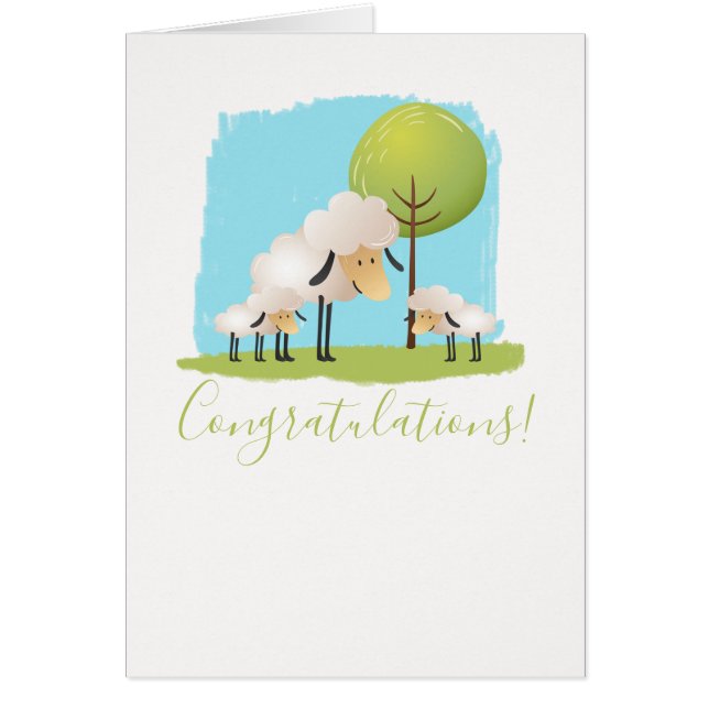 かわいい羊と子羊の新しい双子のベビー (正面)