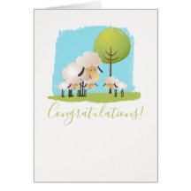 かわいい羊と3つの子新しいトリプレットベビー