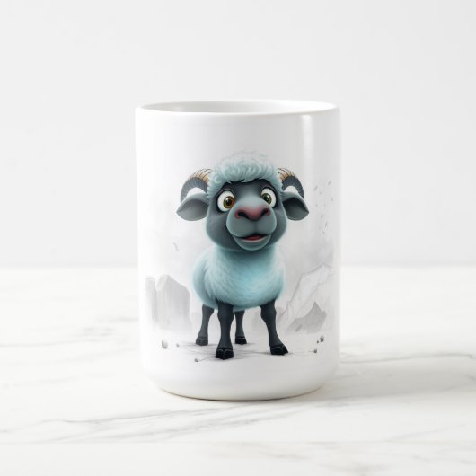 かわいい羊のあったかデザイン コーヒーマグカップ (中央)