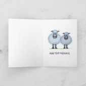 かわいい羊のイラスト カード (内部)