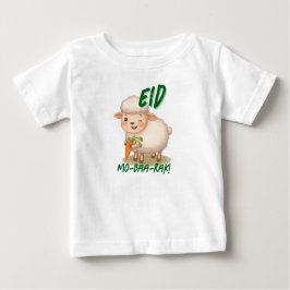 かわいい羊のイード・アル＝アドハの赤ちゃん服 ベビーTシャツ