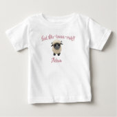 かわいい羊のイード・アル＝アドハの面白い子供服 ベビーTシャツ (正面)