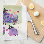 かわいい羊のキッチンタオル キッチンタオル (四つ折り)