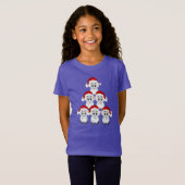 かわいい羊のクリスマスツリー Tシャツ (正面フル)