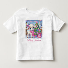 かわいい羊のクリスマスファーム トドラーTシャツ