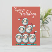 かわいい羊のクリスマス ペットラバーズ クリスマス フラット (スタンド正面)