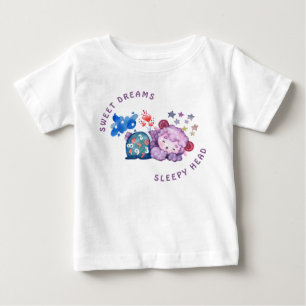 かわいい羊のスウィートドリームス ねんね 新生児 ベビーTシャツ
