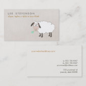 かわいい羊のスケッチチャイルドーズ 名刺 (正面/裏面)