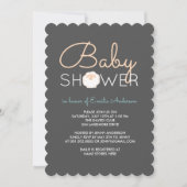 かわいい羊のベビーシャワー招待状 招待状 (正面)