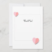 かわいい羊のペーパーアート モダン サンキューカード (裏面)