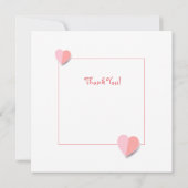 かわいい羊のペーパーアート ラブリー サンキューカード (裏面)